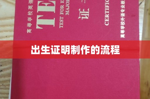 汉滨出生证明制作的流程